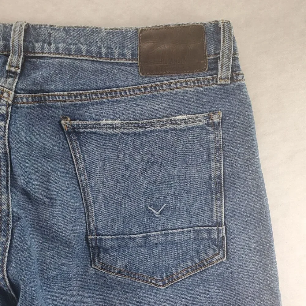 36 actual (38x29) Hudson Blake Slim Straight Men's Jeans 36 Denim Medium Light